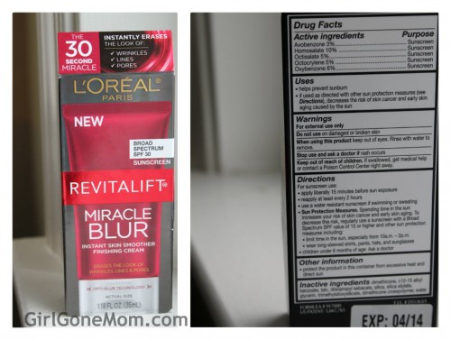 L'Oreal Revitalift Miracle Blur Instant Skin Smoother Finishing Cream, SPF 30