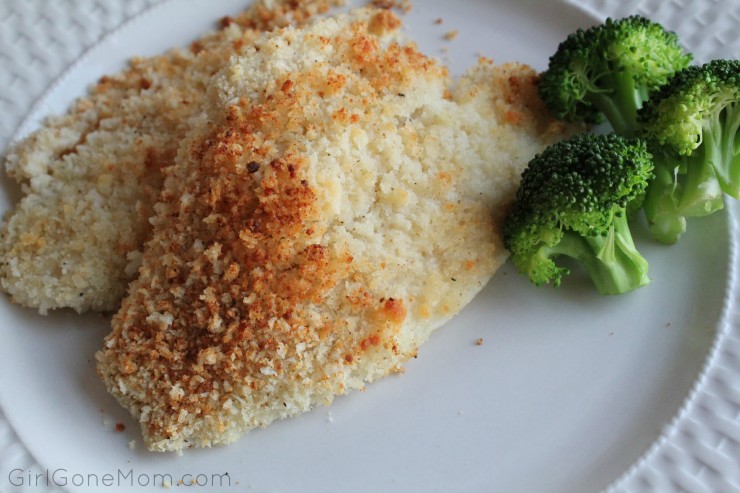 Panko and Parmesan Crusted Flounder