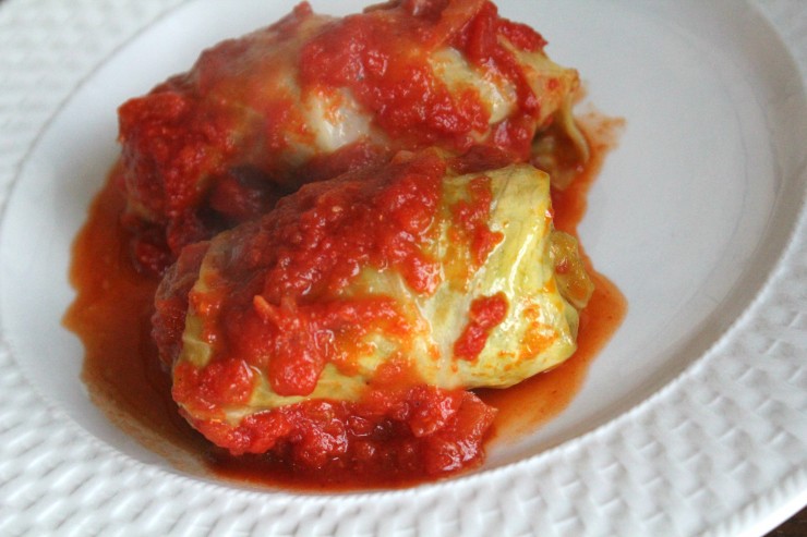 Stuffed Cabbage in Tomato Sauce