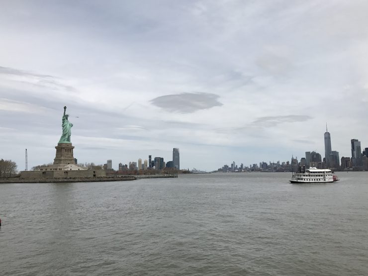 Statue of Liberty and lower Manhattan