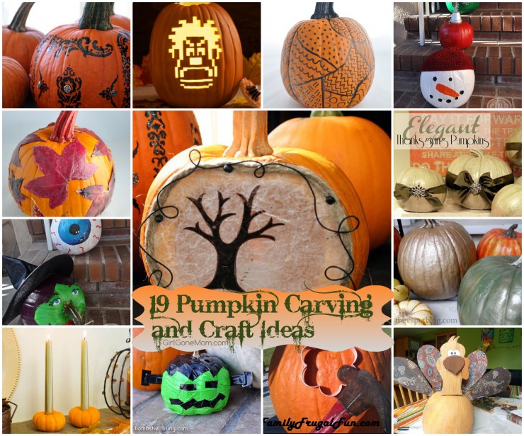19 Pumpkin Carving and Craft Ideas